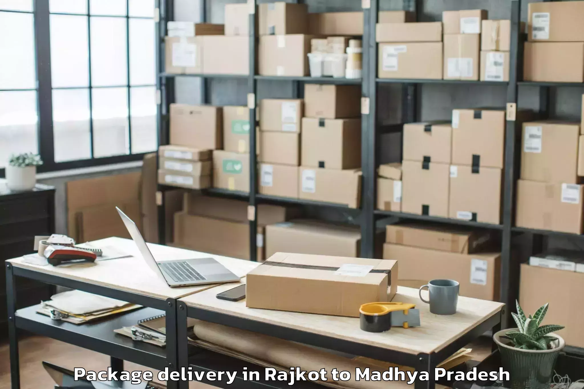 Leading Rajkot to Nasrullahganj Package Delivery Provider